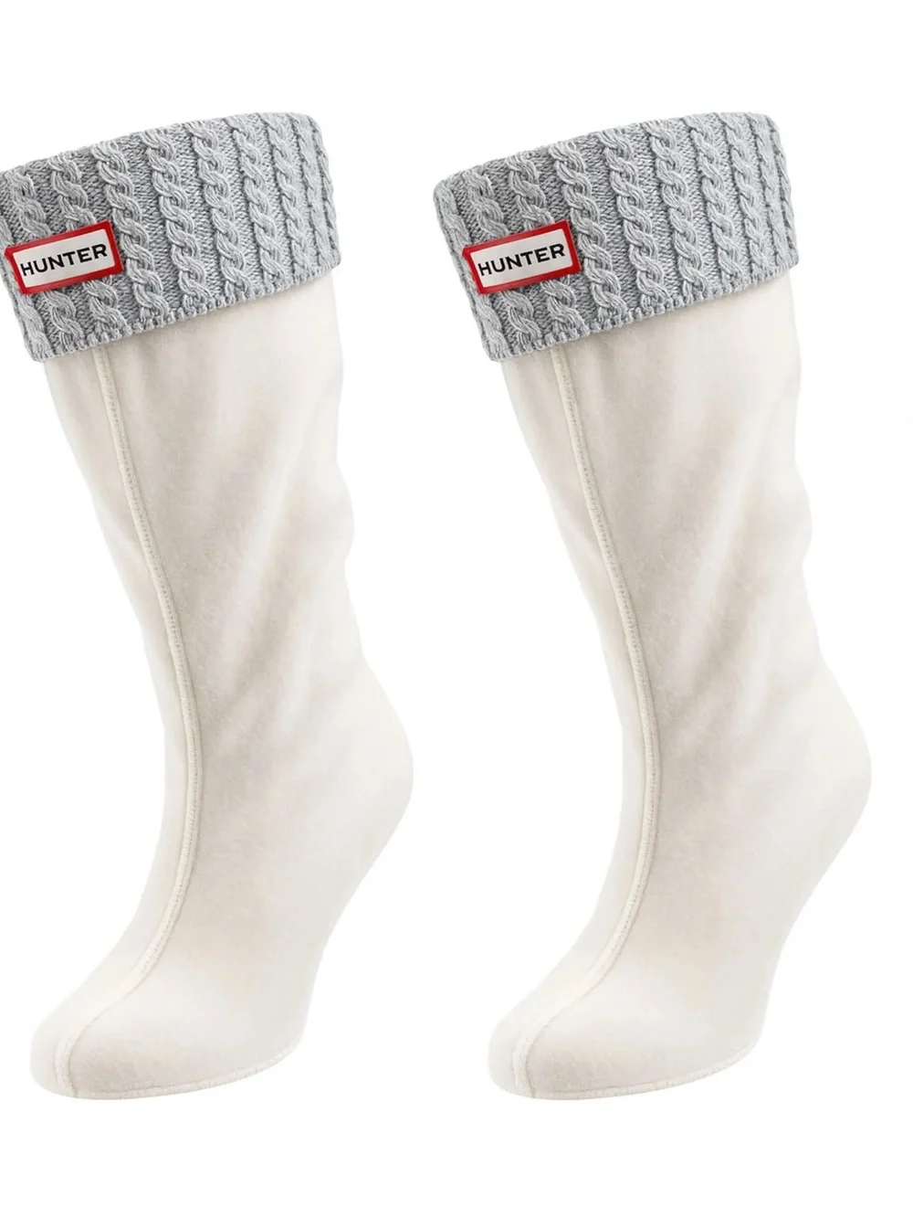 Hunter Gray and Cream Boot Socks